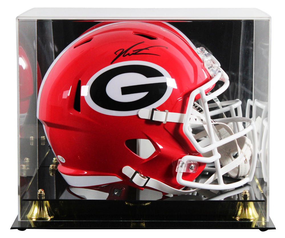 Georgia Jalen Carter Signed Full Size Speed Rep Helmet W/ Case JSA Witnessed