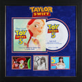 Taylor Swift Signed CD Insert Framed Display w/ Toy Story 5 LE Vinyl Album PSA