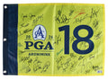 (39) Fleetwood, Clark, Thomas, Rahm +35 Signed 2026 PGA Championship Flag BAS
