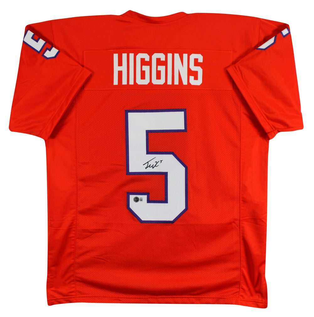 Clemson Tee Higgins Authentic Signed Orange Pro Style Jersey Autographed BAS