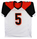 Tee Higgins Authentic Signed White Pro Style Jersey Autographed BAS 2