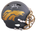 Broncos John Elway Signed Slate Full Size Speed Rep Helmet BAS Witness #4W526425