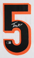 Tee Higgins Authentic Signed White Pro Style Framed Jersey Autographed BAS