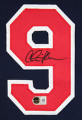 Charlie Sheen Major League Signed Navy Blue Pro Style Jersey BAS Witnessed