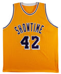 James Worthy Authentic Signed Yellow Pro Style Jersey Autographed BAS Witnessed