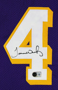 James Worthy Authentic Signed Purple Pro Style Jersey Autographed BAS Witnessed