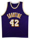 James Worthy Authentic Signed Purple Pro Style Jersey Autographed BAS Witnessed