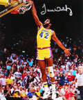 Lakers James Worthy Authentic Signed 16x20 Vertical Dunk Photo BAS Witnessed