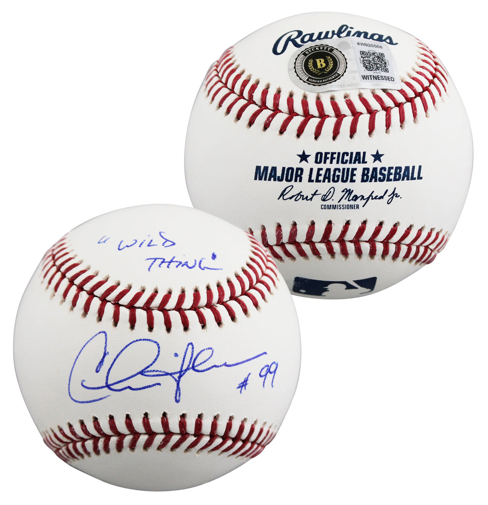 Charlie Sheen Major League "Wild Thing" Authentic Signed OML Baseball BAS Wit