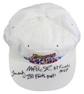 Magic Johnson & James Worthy "Finals MVP" Signed 1987-88 NBA Champions Hat BAS 1