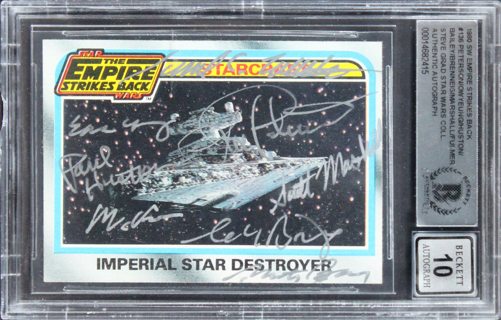 Star Wars (8) Bailey +7 Signed 1983 SW ROTJ #136 Card Auto Grade 10! BAS Slabbed