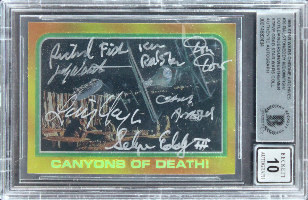 Star Wars (7) Ralston +6 Signed 1999 SW Chrome #39 Card Auto 10! BAS Slabbed