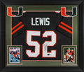 Miami Ray Lewis Authentic Signed Black Pro Style Framed Jersey BAS Witnessed