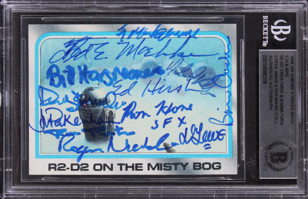 Star Wars (12) Archer +11 Signed 1980 SW Empire Strikes Back #245 Card BAS Slab