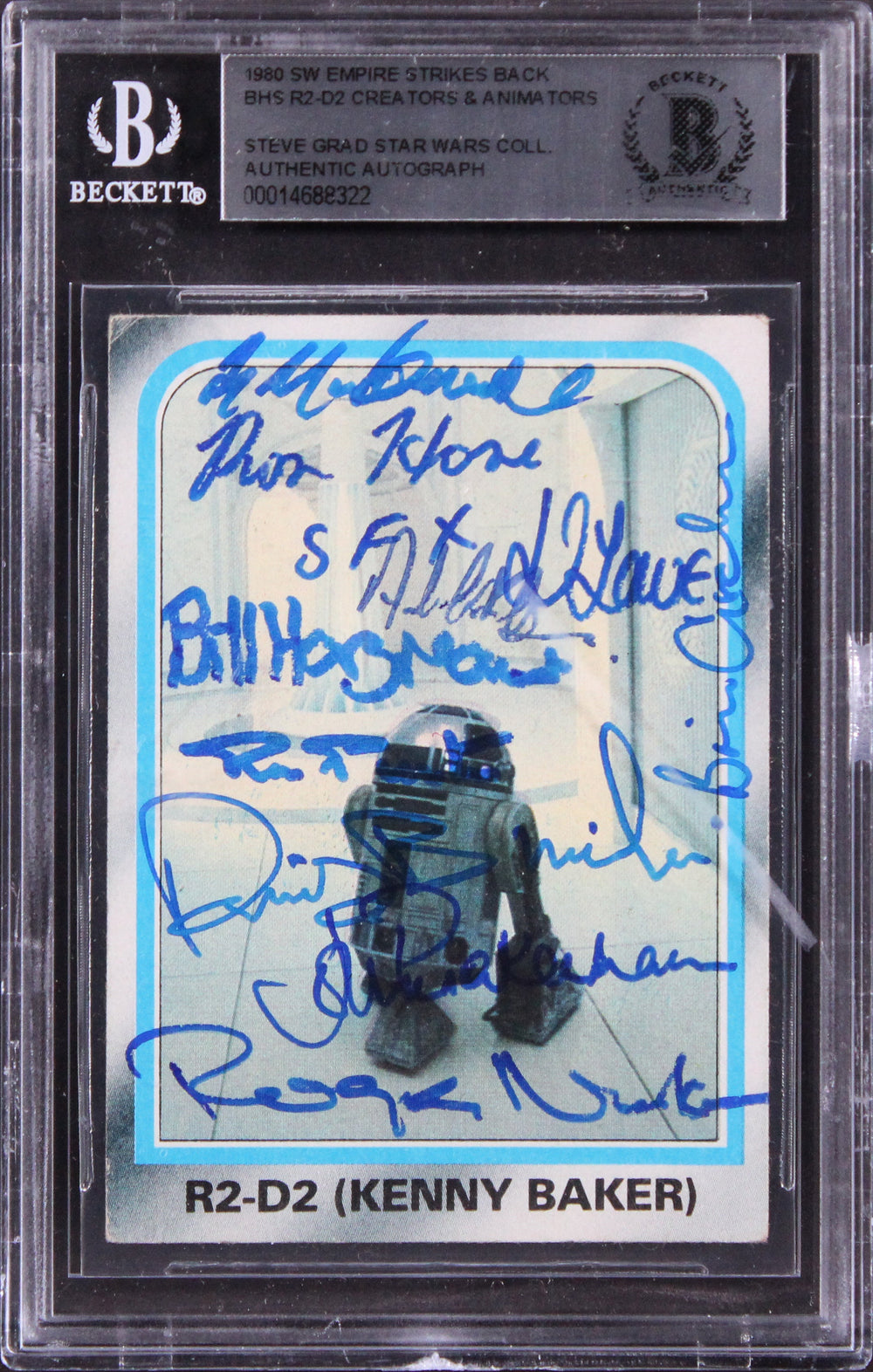 Star Wars (10) Archer, Punter, Lowe +7 Signed 1980 SW ESB #229 Card BAS Slabbed