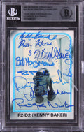 Star Wars (10) Archer, Punter, Lowe +7 Signed 1980 SW ESB #229 Card BAS Slabbed