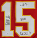 Pat Mahomes Sr. "Who's Your Daddy?" Signed Red Pro Style Jersey JSA Witness