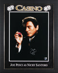 Joe Pesci Casino Authentic Signed 16x20 Framed Vertical Blackout Photo BAS