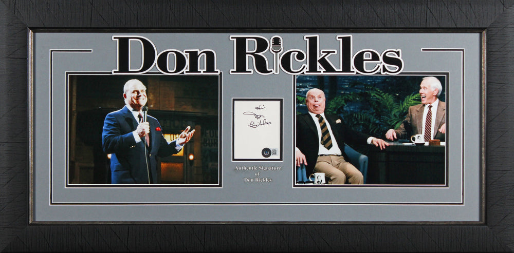 Don Rickles Comedian & Actor Authentic Signed 3x5 Index Card Framed Display BAS