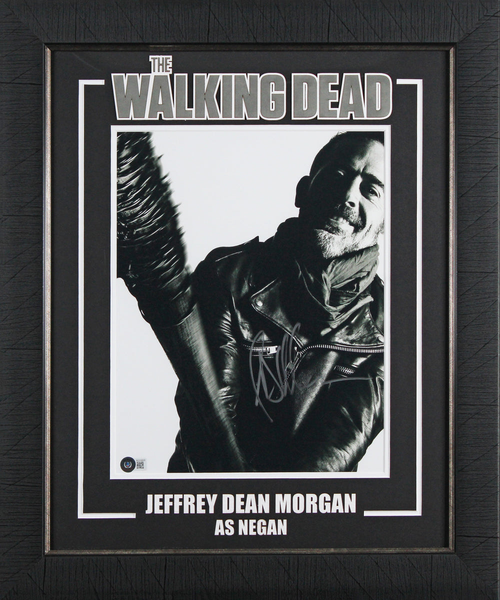 Jeffrey Dean Morgan The Walking Dead Signed 11x14 Framed Photo BAS #BG53605