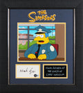 Hank Azaria The Simpsons Authentic Signed & Framed 3x5 Index Card BAS #BL98002