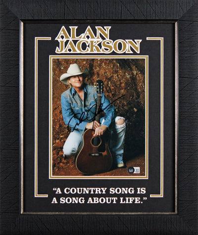 Alan Jackson Authentic Signed 8x10 Framed Photo Autographed BAS #BA73223