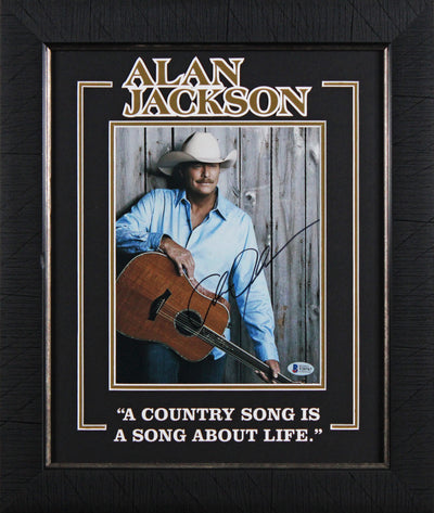 Alan Jackson Authentic Signed 8x10 Framed Photo Autographed BAS #T20767