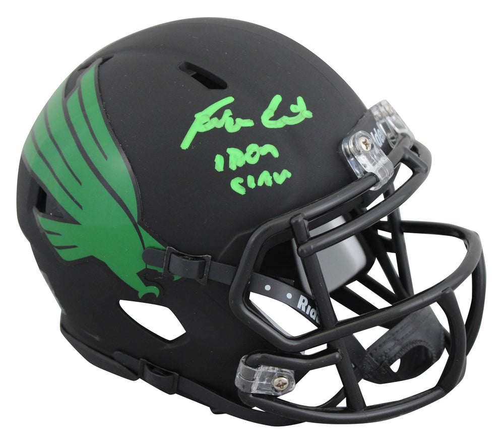 Kevin Adkisson Kevin Von Erich "Iron Claw" Signed Black Speed Mini Helmet BAS W