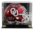 OU Legends (5) Peterson, Stoops +3 Signed F/S Speed Rep Helmet w/ Case BAS Wit