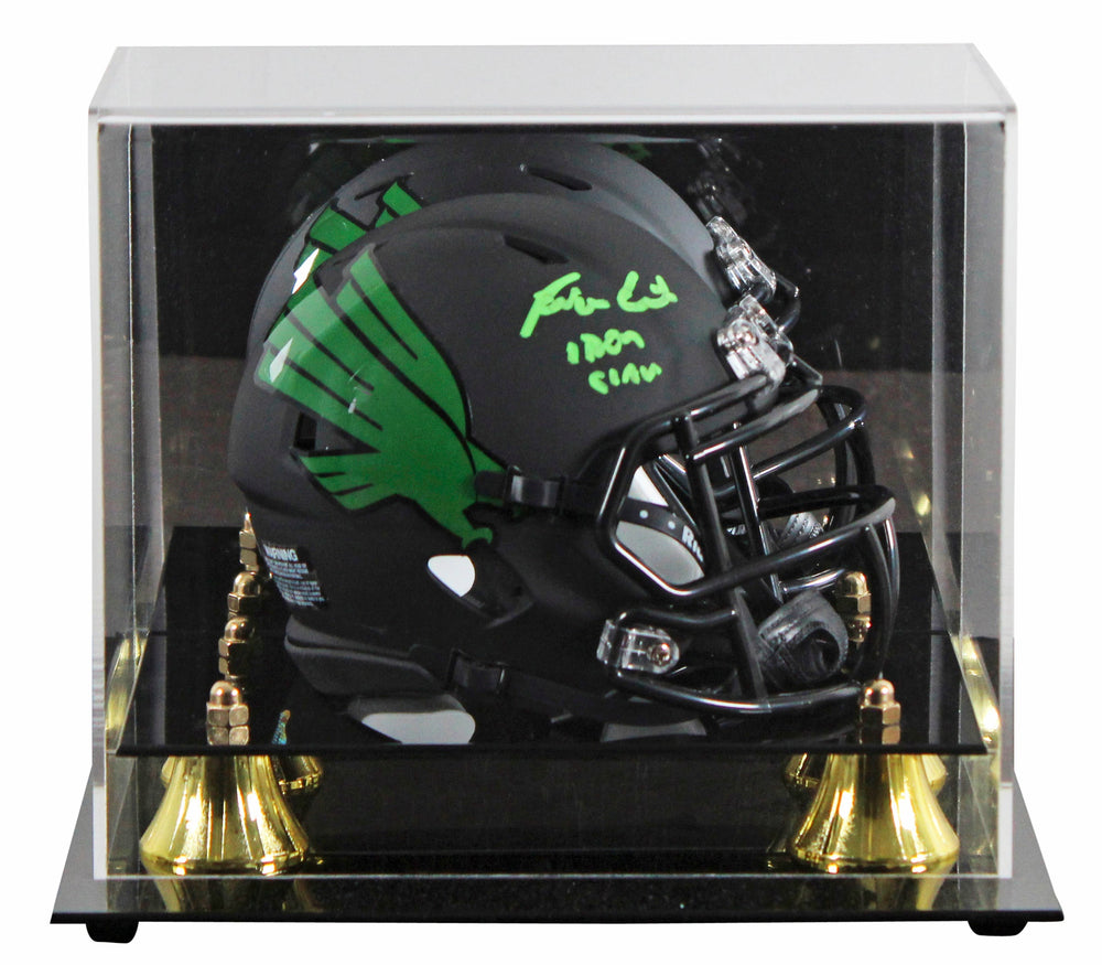 Kevin Adkisson Kevin Von Erich "IC" Signed Black Speed Mini Helmet w/ Case BAS W