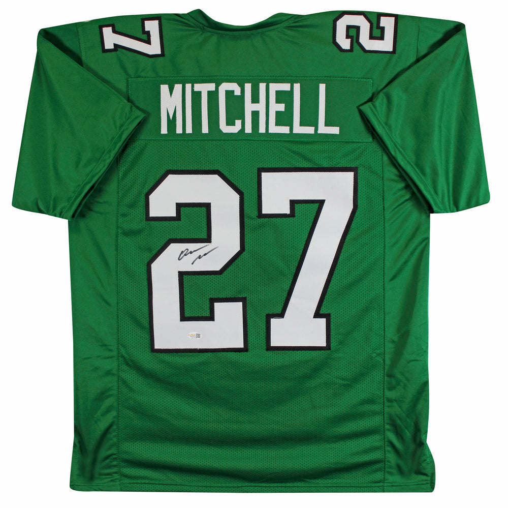 Quinyon Mitchell Authentic Signed Kelly Green Pro Style Jersey JSA Witness 2