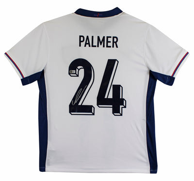 England Cole Palmer Authentic Signed White Nike Jersey Autographed BAS