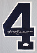 Yankees Reggie Jackson Authentic Signed Grey Pro Style Stat Jersey JSA Witness