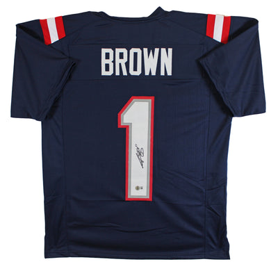 A.J. Brown Authentic Signed Navy Pro Style Jersey Autographed BAS Witnessed