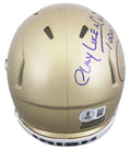 Notre Dame Raghib Ismail "PLAC Today! Rocket" Signed Speed Mini BAS Wit 2W441608