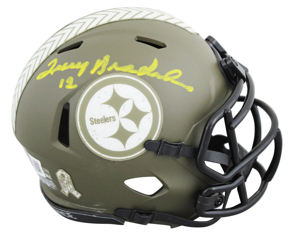 Steelers Terry Bradshaw Authentic Signed STS Speed Mini Helmet BAS Wit #W494500