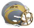 Rams Davante Adams Authentic Signed Slate Speed Mini Helmet BAS Wit #2W946491