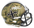 Saints Alvin Kamara Authentic Signed Camo Speed Mini Helmet BAS Witness 2W947976