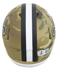 Saints Alvin Kamara Authentic Signed Camo Speed Mini Helmet BAS Witness 2W947976