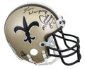 Saints Archie Manning & Tom Dempsey Signed VSR4 Mini Helmet BAS #AD41755