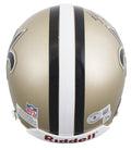 Saints Archie Manning & Tom Dempsey Signed VSR4 Mini Helmet BAS #AD41755