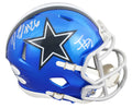 Cowboys Daron Bland & Trevon Diggs Signed Flash Speed Mini Helmet JSA #WB179022
