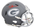 Georgia D'Andre Swift Authentic Signed Slate Speed Mini Helmet JSA #WB310202