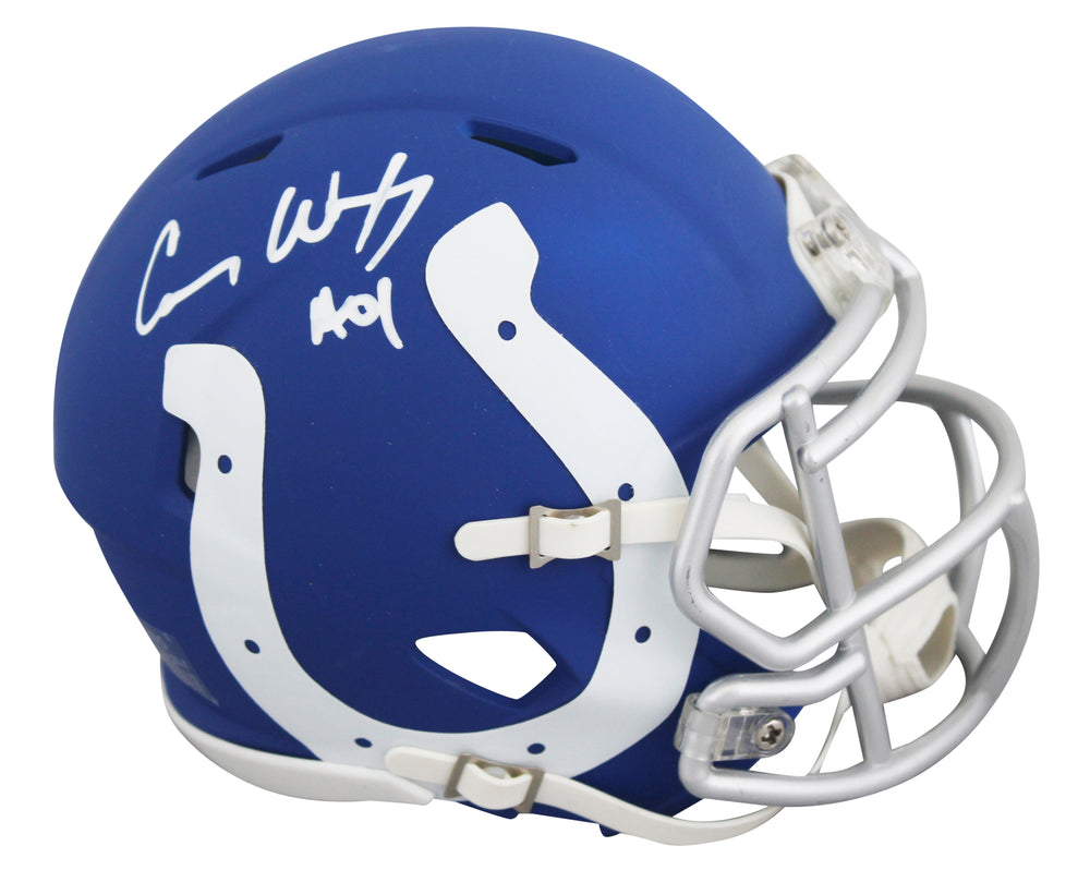 Colts Carson Wentz Authentic Signed AMP Speed Mini Helmet Fanatics #B064596