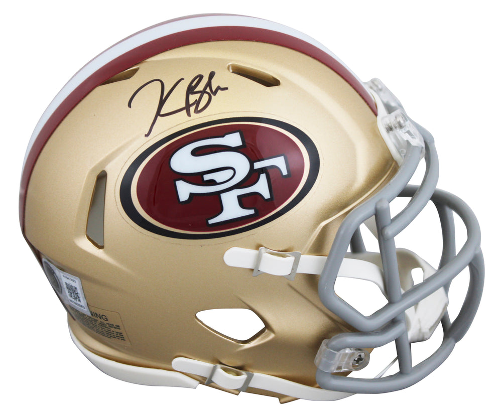 49ers Kaelon Black Authentic Signed Speed Mini Helmet Autographed BAS Witnessed
