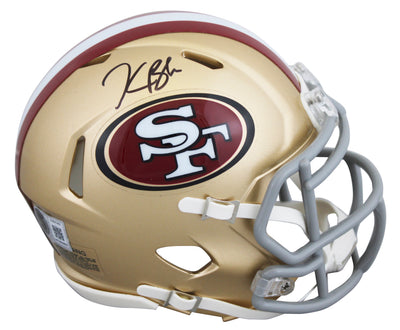 49ers Kaelon Black Authentic Signed Speed Mini Helmet Autographed BAS Witnessed