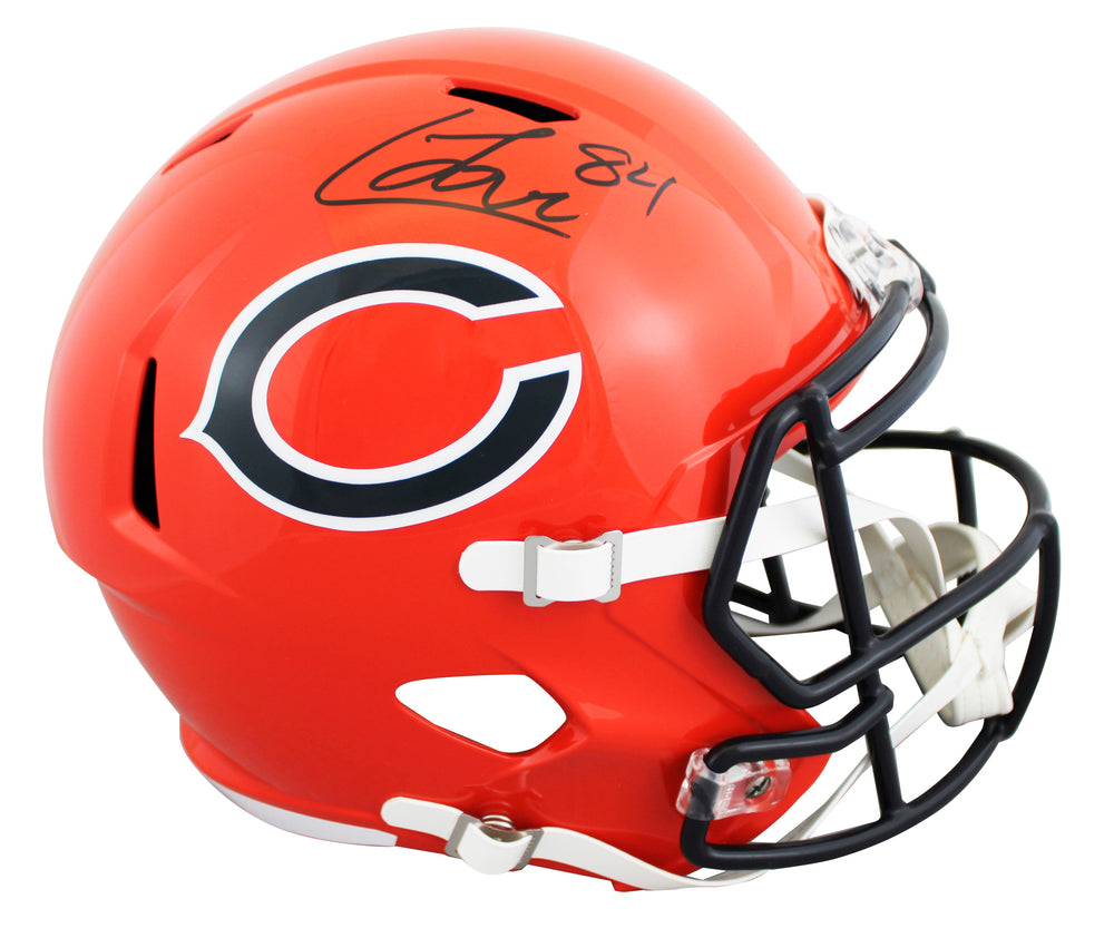Bears Colston Loveland Signed 2022 On-Field Alt Full Size Speed Rep Helmet JSA W