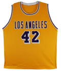 James Worthy Authentic Signed Yellow Pro Style Jersey Autographed BAS Witnessed