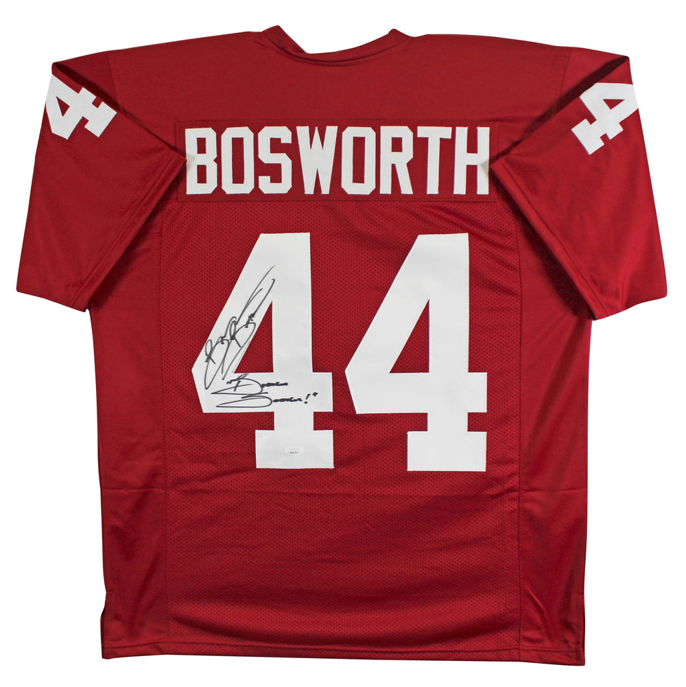 Oklahoma Brian Bosworth "Boomer Sooner" Signed Maroon Pro Style Jersey JSA Wit