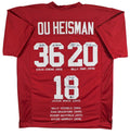 OU Heisman (3) Sims, White & Owens Signed Signed Maroon Pro Style Jersey BAS Wit